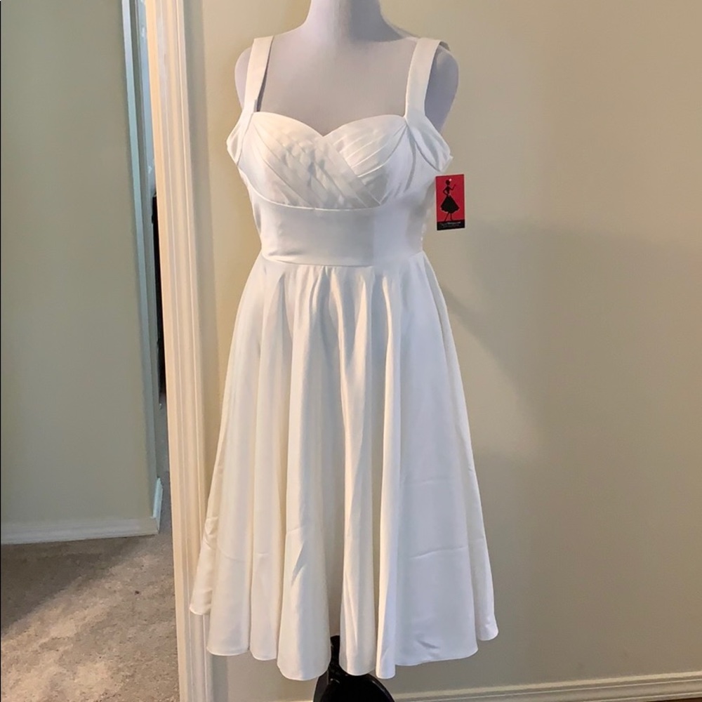 White Satin Dress